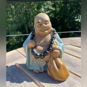 Chinese Mudman Budai Monk, Laughing Buddha, Wanjiang, Shiwan, China Mud Man